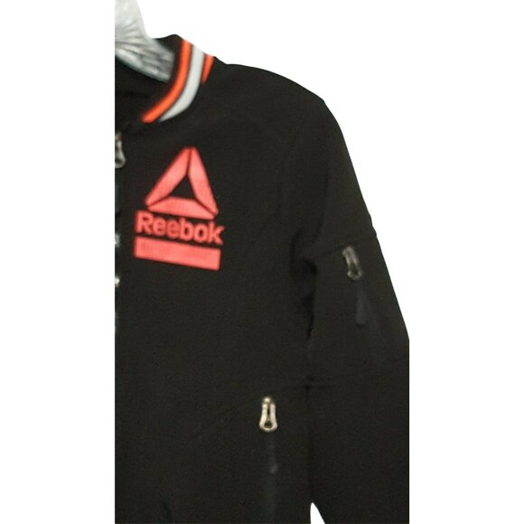REEBOK Girls Practice Track Jacket Black Size M 10-12 - Picture 3 of 8